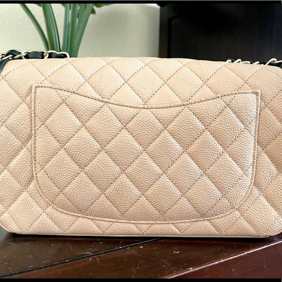 Chanel Caviar Quilted Medium CC Filigree Flap Beige and Black - Picture 5 of 13